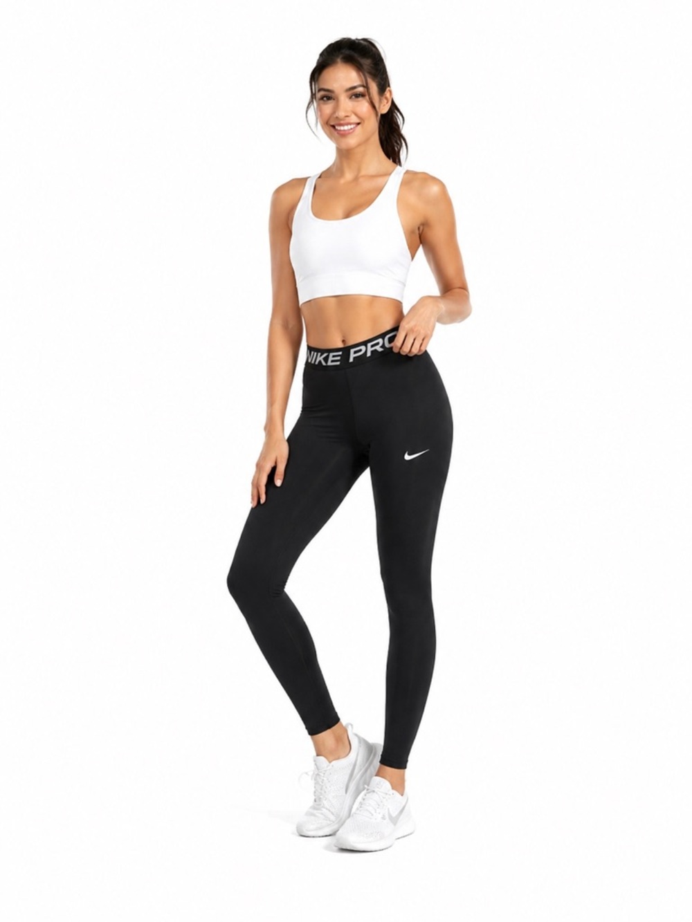 Nike Black Leggings Moisture-Wicking Athletic Bottoms